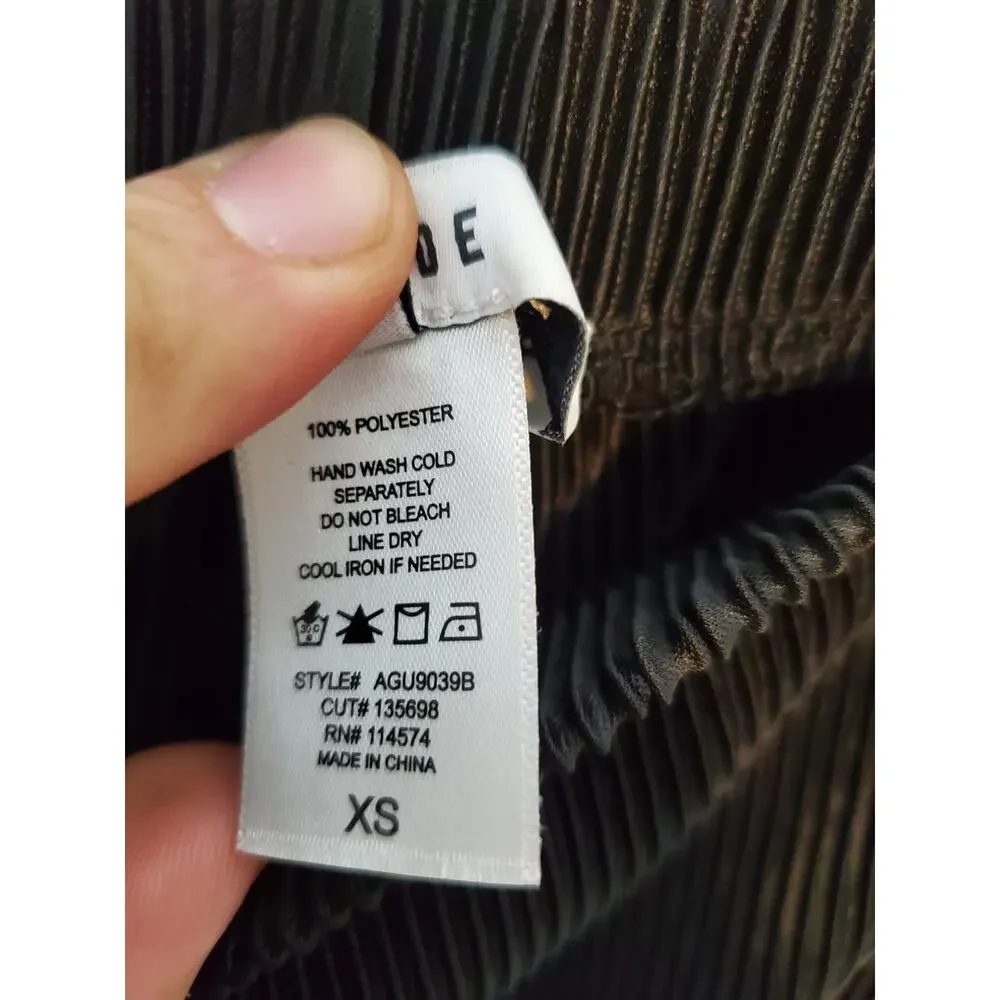 RO & DE Black Ribbed Pull-on Pants, NWOT< XS